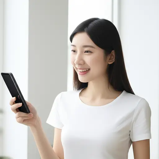 玛丽亚手里拿着电话。