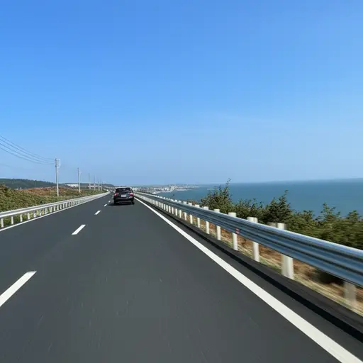 他们向南朝海岸开车。