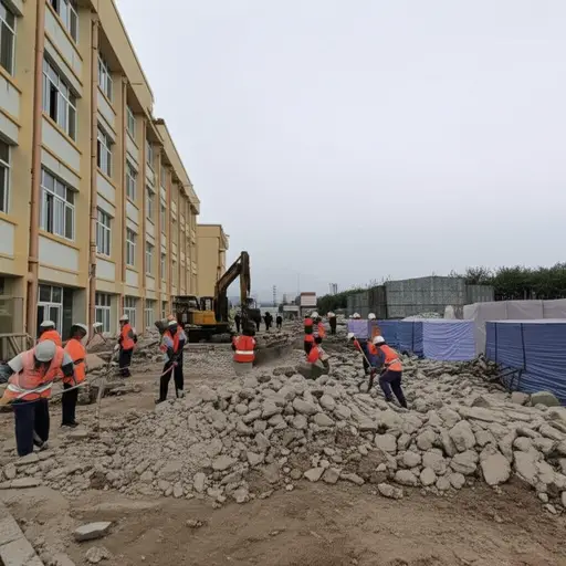 地震后，政府决定重建受损的学校。