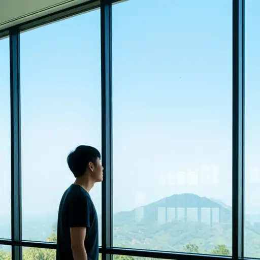 他渴望摆脱办公室工作的例行公事。