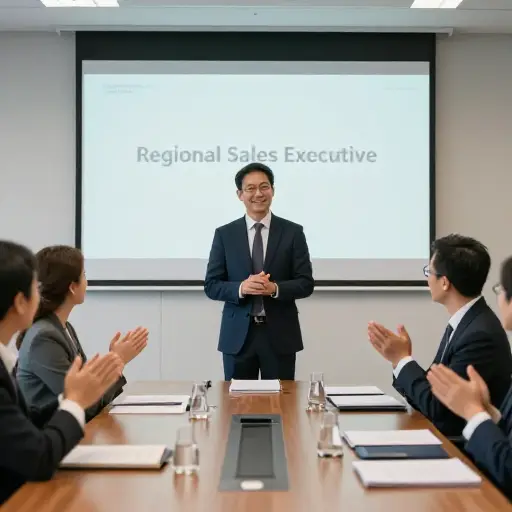 董事会将他晋升为地区销售主管。