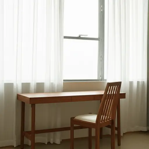 我的卧室里有一张书桌和一把椅子。