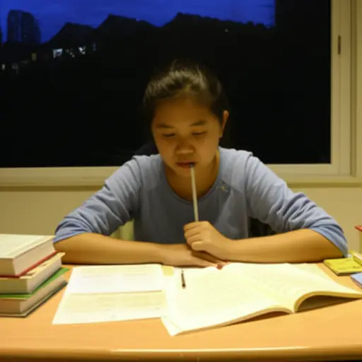 他对考试非常焦虑。