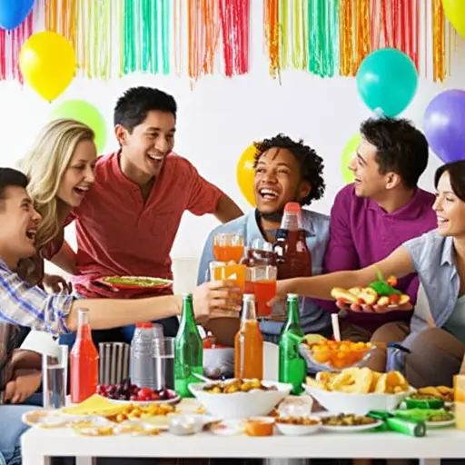 我邀请了所有的朋友来参加派对。