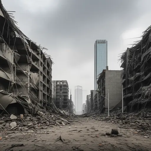 这座城市几年前被轰炸了。