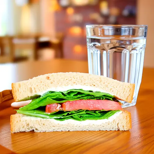 我午餐吃了蔬菜三明治。