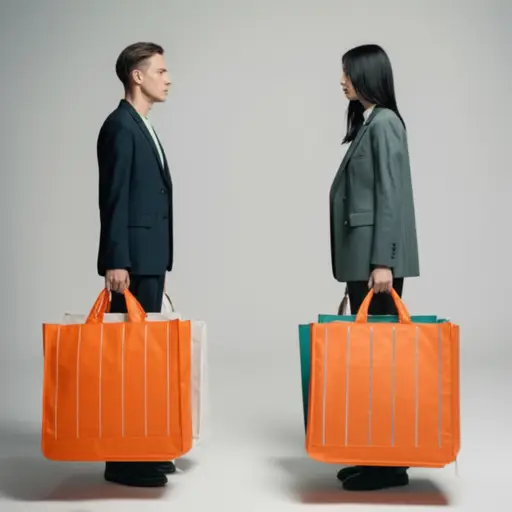 你有三个包，而我只有一个。