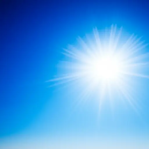 天空晴朗湛蓝。