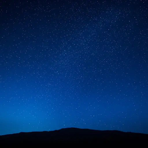 夜晚的天空布满了星星。