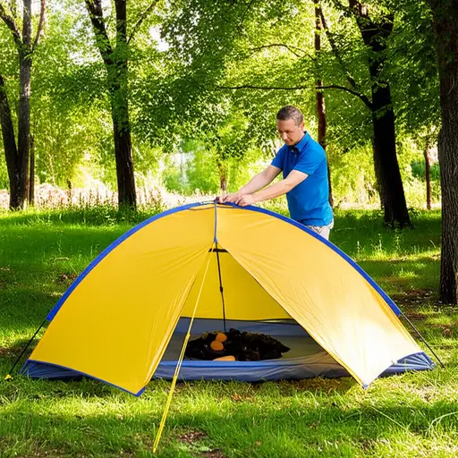 我爸爸喜欢在夏天去露营。