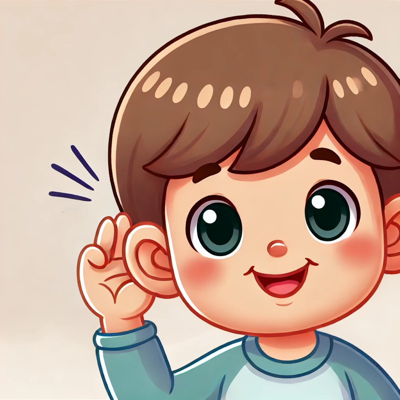 摸摸你的耳朵。