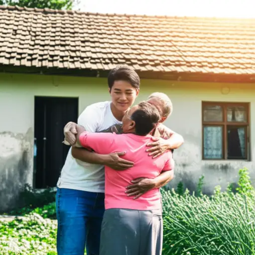 他每年夏天都去看望他的祖父母。