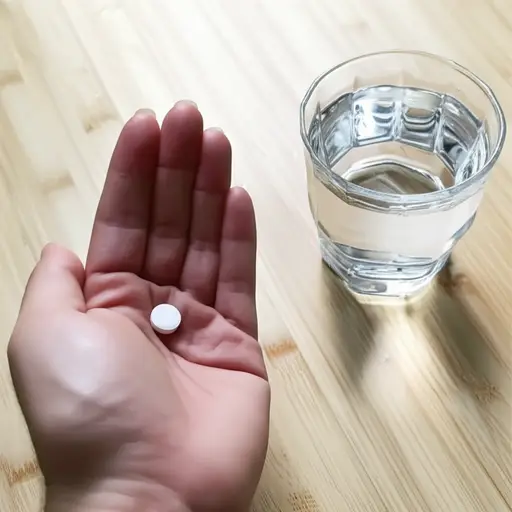 因为头疼，我吃了一片阿司匹林。