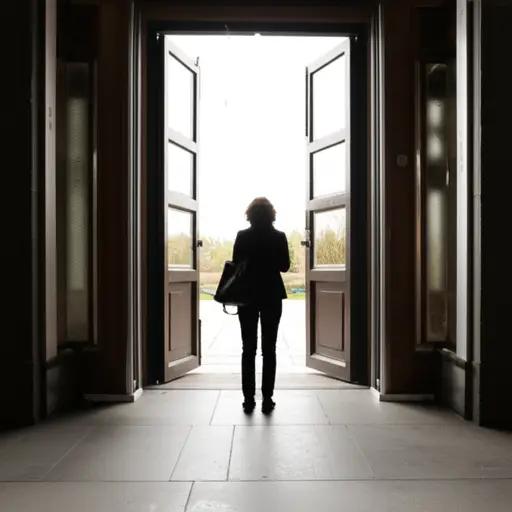 请在大门前等我回来。