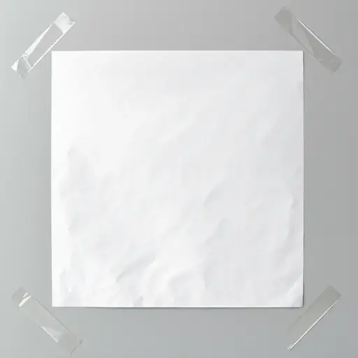 那张纸用胶带固定在了墙上。