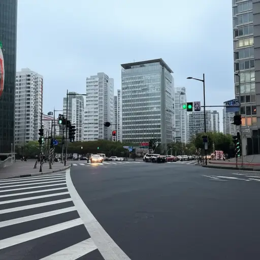 在十字路口右转。