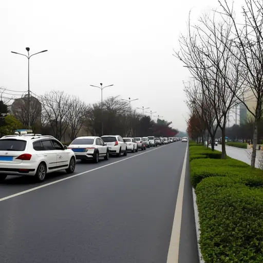 这条路与我们的路相比相当繁忙。