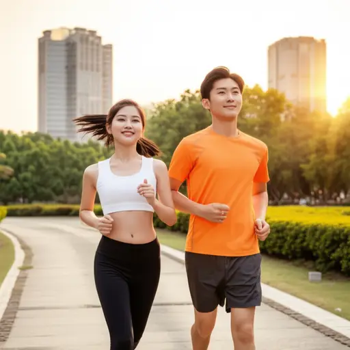 我们每天下班后去跑三英里。