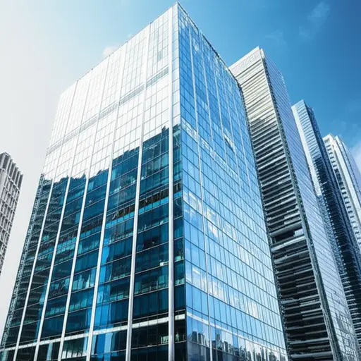 我们的新办公室位于市中心。