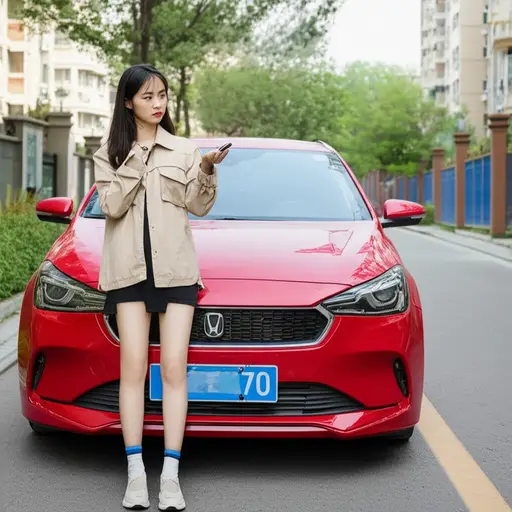 她改变了主意，决定留下她的车。