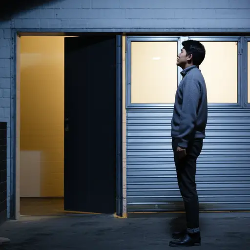 我听到声响，担心有人闯进了车库。