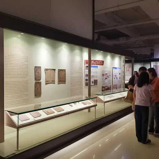 博物馆有关于过去事件的展览。