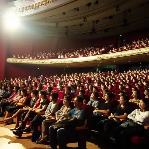 剧院很快就被兴奋的粉丝们坐满了。