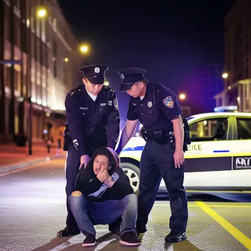 经过长时间追逐，警官们设法抓住了那个小偷。