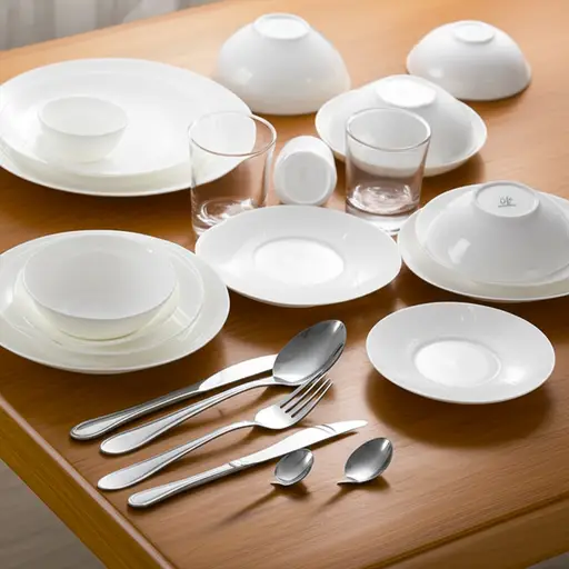 我们需要一套新的餐具。