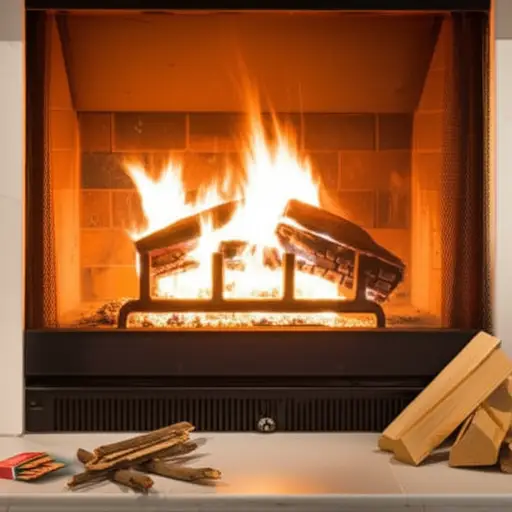 过了一会儿，我找到了火柴和木柴，很快壁炉里就燃起了温暖的火。