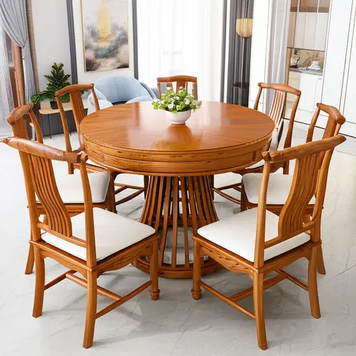 我们有一个圆形的桌子。