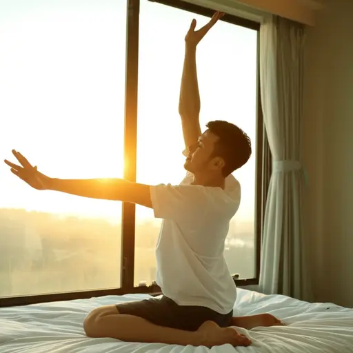 他喜欢早上早起。