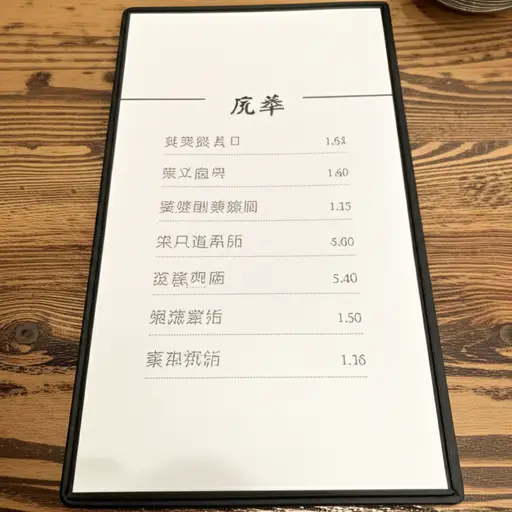 菜单上的选择不多。