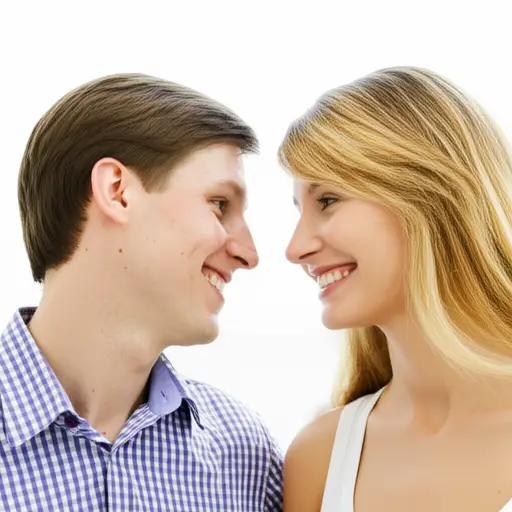 他们一直互相看着并微笑。