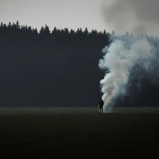 我听到远处有枪声。