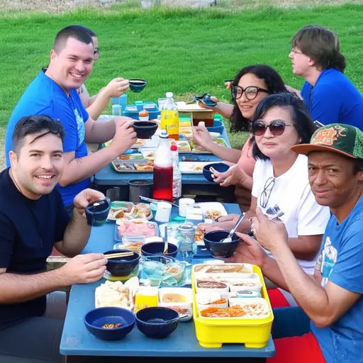 每个人都带了午餐。