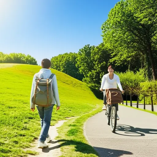 我喜欢户外活动，比如徒步和骑自行车。