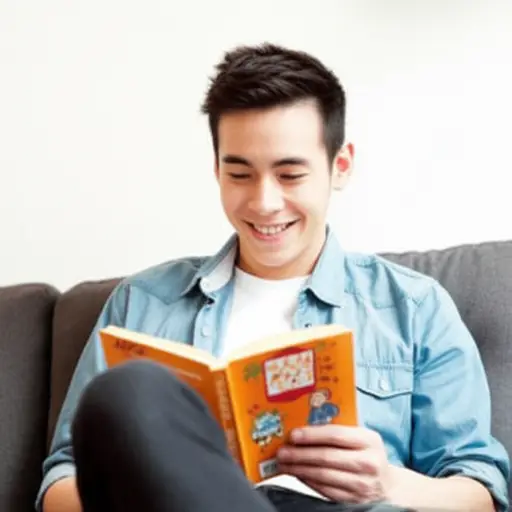 读漫画是一种有趣的放松方式。