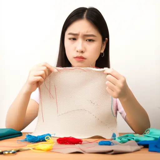 她毫无缝纫技能。