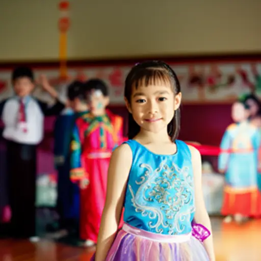 我女儿今天在学校表演中扮演了主角。