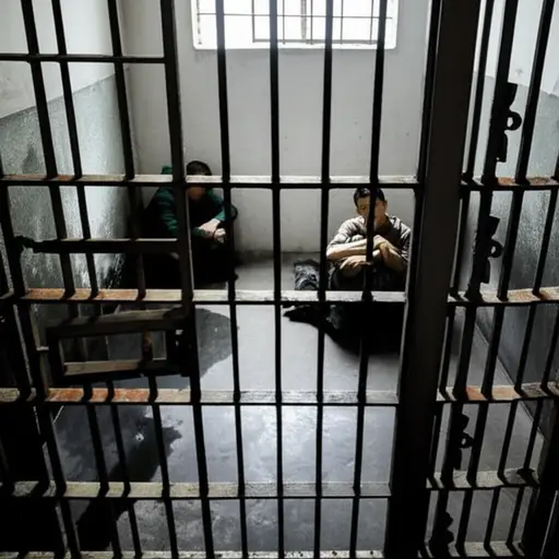 囚犯们被关押在非常恶劣的环境中。