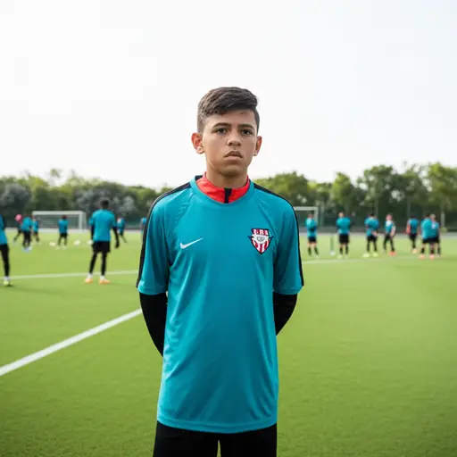 他希望在足球队赢得一个位置。