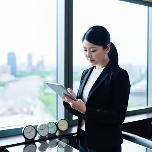 这位女企业家经营着一家国际公司。