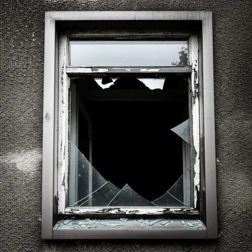 他们不得不打破一扇窗户才能进去。