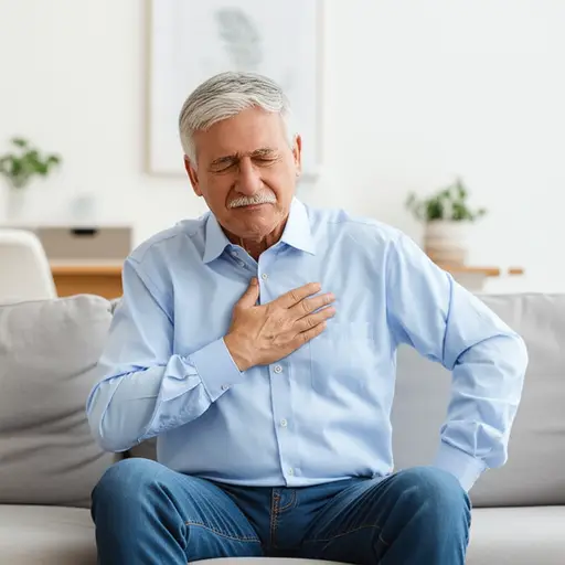 我爷爷的心脏有点问题。