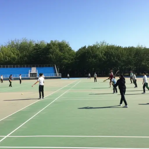 我们学校有一个板球队。