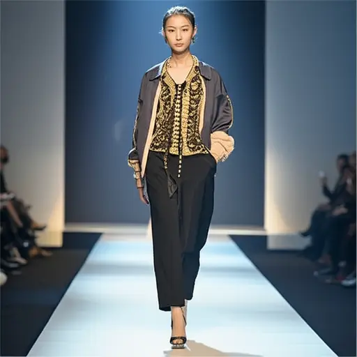 她是一名时装模特。