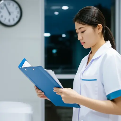 值夜班的护士很快就能适应这种不寻常的作息时间。