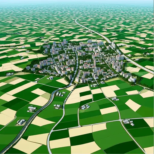 一个县通常由几个城市、城镇及其周围的农村地区组成。