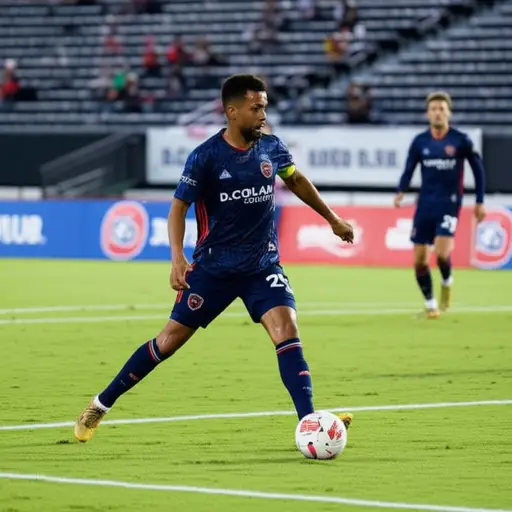 他为 D.C. United 踢足球。